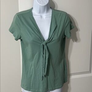Ralph Lauren Sport Women’s Shirt V-Neck with A Front Knot Tie Detail. Medium